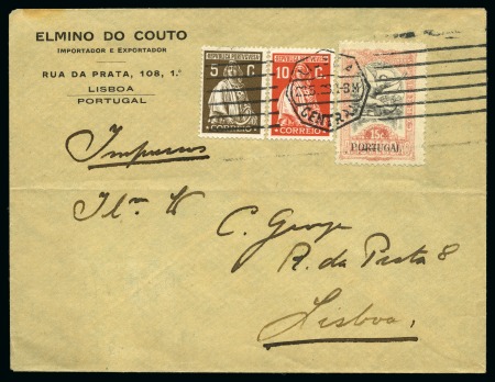 PORTUGAL: 1928 (May 22) FIRST DAY: Envelope with the obligatory 1928 Olympic 15c