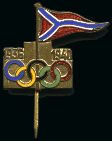 1940 Helsinki fundraising pin for the Czech team