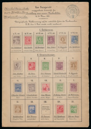 Stamp of Switzerland / Schweiz » Schweiz ab 1907 1901 (18./20. März) Essai: "Vom Preisgericht ausgezeichnete