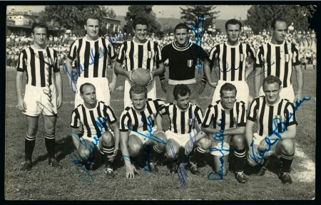 Stamp of Topics » Sport and Games » Football 1957ca Signed picture postcard of the Juventus team