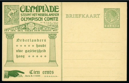 Stamp of Olympics » 1928 Amsterdam » Huygens Postal Stationery Cards (ordered by Series number) 1928 Amsterdam 5c official postal stationery card by Huygens (Serie B. 1-1000), unused