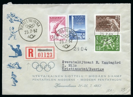 Stamp of Olympics » 1952 Helsinki 1952 Helsinki group of covers/cards and picture postcards (29)