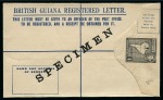 Stamp of British Guiana 1886-1952 Postal Stationery: Collection of the UPU unused stationery incl. SPECIMENS