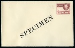 1884-1952 Postal Stationery: Collection of the UPU unused stationery incl. SPECIMENS