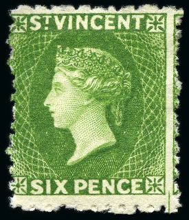 Stamp of St. Vincent 1861-1967 Old-time collection on eight large hand-drawn album pages incl. Specimens