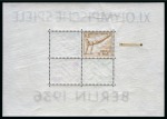 BLOCK 5: Never hinged miniature sheet, showing on reverse showing offset of the 3+2pf value