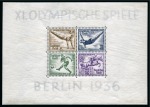 Stamp of Germany » German Empire » German Empire, 1933/45 Third Reich BLOCK 5: Never hinged miniature sheet, showing on reverse showing offset of the 3+2pf value