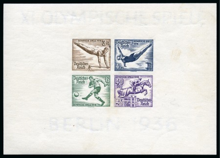 Stamp of Germany » German Empire » German Empire, 1933/45 Third Reich BLOCK 5: Never hinged miniature sheet, IMPERFORATE,