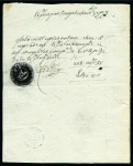 1842 Document with Tirgu Jiu negative seal