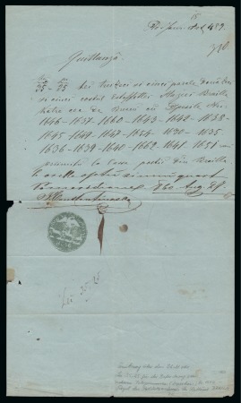 BRAILA: 1860 (27.8) Postal manuscript bearing very