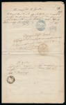 BRALIA: 1856 Large three page “Bilet De Exportarea