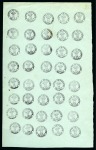 1858/1891 First Issue composite sheet of 40 subjects,