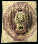 1847-54 6d Embossed with CROWN between STARS barred oval