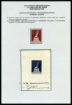 Stamp of Olympics » 1948 St. Moritz AUSTRIA: 1948 1s+50g Olympic Fund Raising Stamp groupc incl. essay, colour trial, imperf. proof, etc.