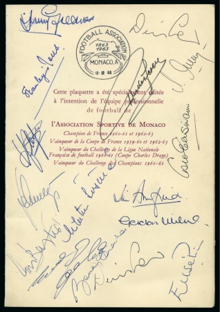 FA CENTENARY: Monaco FA centenary set of 12 in two presentation folders signed by players from the special match