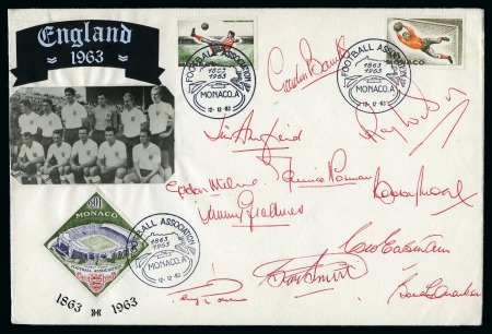 FA CENTENARY: Envelope signed by the England team who played in the Centenary match