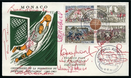 FA CENTENARY: Collection of the Monaco FA Centenary incl. autographs with Bopbby Moore, Bobby Charlton, Puskas, etc.