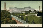 1905 FA CUP FINAL (Aston Villa-Newcastle): Picture postcard of the stadium sent on the day by a Newcastle fan