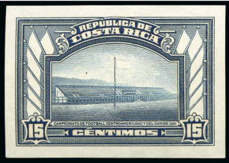 Stamp of Topics » Sport and Games » Football COSTA RICA: 1941-69, Collection on 31 album pages incl. proofs, specimens, a missing colour variety, usages, etc.