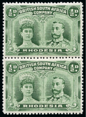 1910-13 Double Heads 1/2d green perf.13 1/2 mint nh