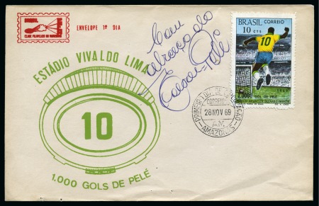 Stamp of Topics » Sport and Games » Football BRAZIL: 1919-88, Collection written up in an album with autographs from Pele, Jairzinho, Romario, etc.