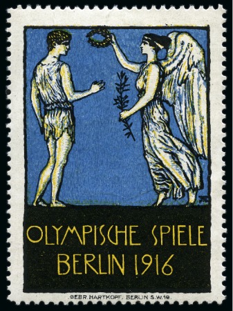 Stamp of Olympics » 1916 Berlin Grunewald Olympic stadium collection written up on 6 pages with postcards and vignettes