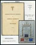 URUGUAY: 1928 Football Champions collection incl. official presentation folder, sheets, etc.