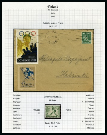 Stamp of Olympics » 1936 Berlin 1936 Berlin collection in 2 albums with emphasis on Football