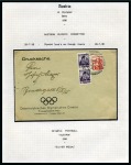 1936 Berlin collection in 2 albums with emphasis on Football
