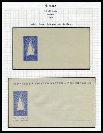 Stamp of Olympics » 1940 Helsinki (Cancelled) 1940 Helsinki group written up on 7 album pages