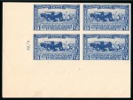 Stamp of Egypt » Commemoratives 1914-1953 1926 12th Agricultural and Industrial Exhibition set of six in imperf. lower left marginal control blocks of four with CANCELLED backs