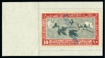 1927 International Cotton Congress complete set of three with "Espécimen" specimen hs affixed to pieces of archive page from the Goa postal archive