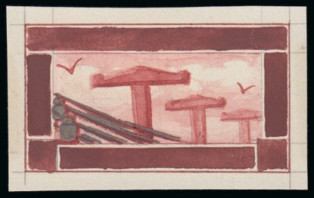 Stamp of Egypt » Commemoratives 1914-1953 1938 International Telecommunications Conference handpainted essay for an unadopted design on paper