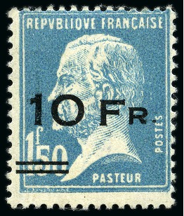 1928 ILE DE FRANCE 10F sur 1F50 Pasteur, neuf, TB,