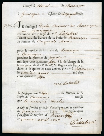 1746-1799, Joli lot de 62 documents sur la Ferme générale