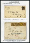 Stamp of France AMERIQUE DU NORDCollection de 18 lettres sur pages