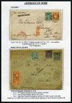 Stamp of France AMERIQUE DU NORDCollection de 18 lettres sur pages