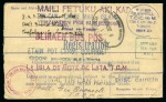 1939 (Jun 9) KGV registered envelope sent to Tonga with Tin Can Mail cachets