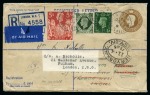 1941-54, Group of 7 covers with KGVI frankings with high values