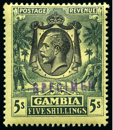 Stamp of Gambia 1890-1967 Old-time collection on nine large hand-drawn
