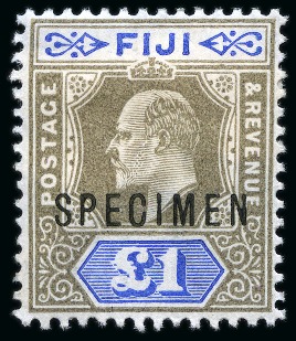 Stamp of Fiji 1881-1965 Old-time collection on nine large hand-drawn