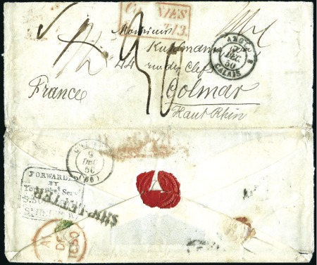 Stamp of Zanzibar » Pre-Post Office Period (Pre-1875) 1850 Envelope from Chancellor Emile Kuhlmann of th