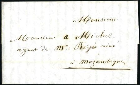 Stamp of Zanzibar » Pre-Post Office Period (Pre-1875) 1858 Folded letter from French merchant Banzan at 