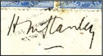 Stamp of Zanzibar » The Indian Post Office (1875-1895) SIGNED ENVELOPE FROM THE FAMED EXPLORER H. M. STAN