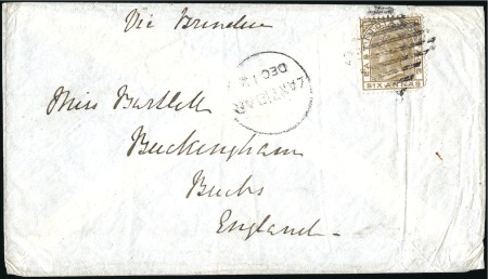 Stamp of Zanzibar » The Indian Post Office (1875-1895) 1878 (Dec 12) Envelope from Josephine Bartlett of 