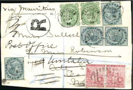 1893 (Jul 27) Front sent registered at double lett