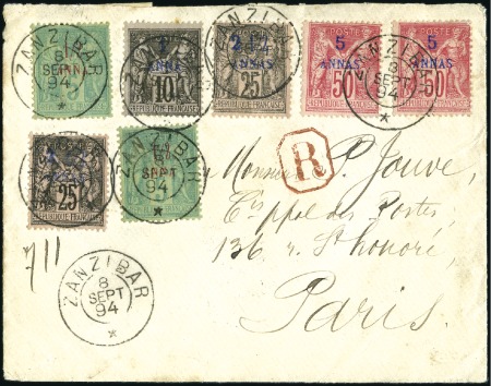 1894 (Sep 4) Envelope sent registered to France be