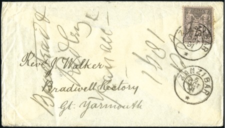 1891 (Oct 5) Envelope addressed to Rev. J. Walker,
