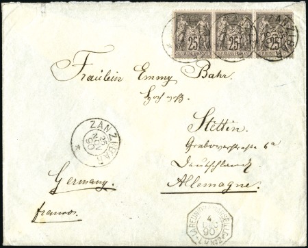 1890 (Nov 25) Envelope sent triple letter rate to 