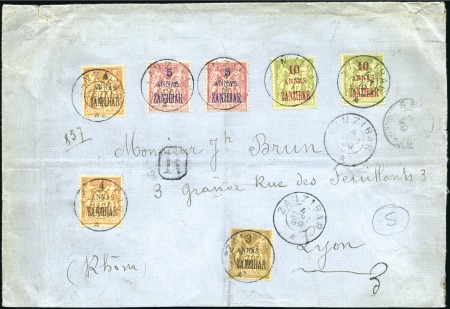1899 (Sep 4) Envelope sent registered to France wi